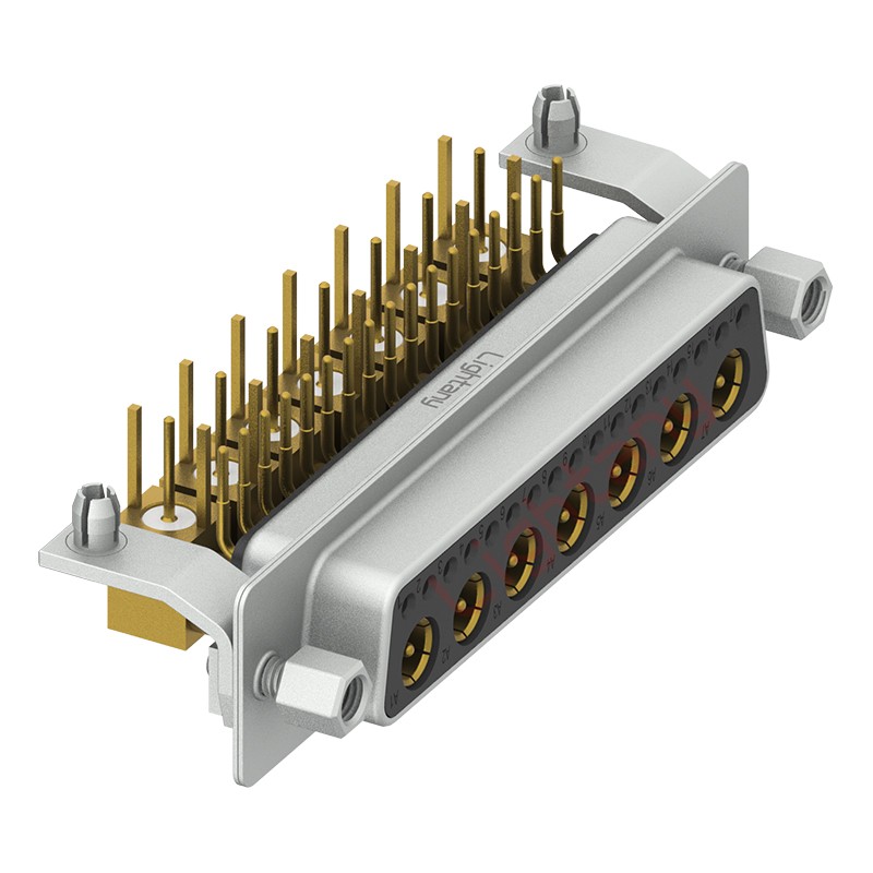 24W7母PCB弯插板/铆支架12.2/射频同轴50欧姆