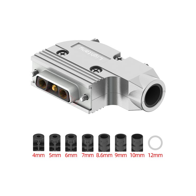 3V3母短体焊线40A+15P金属外壳1443弯出线4~12mm