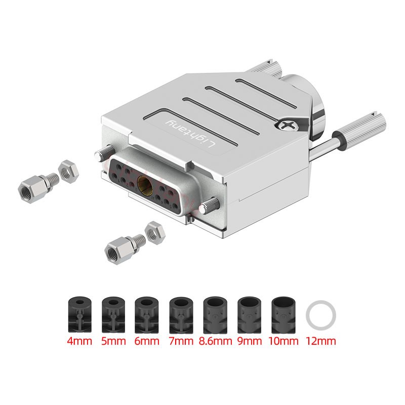 11W1母短体焊线20A+15P金属外壳1664直出线4~12mm