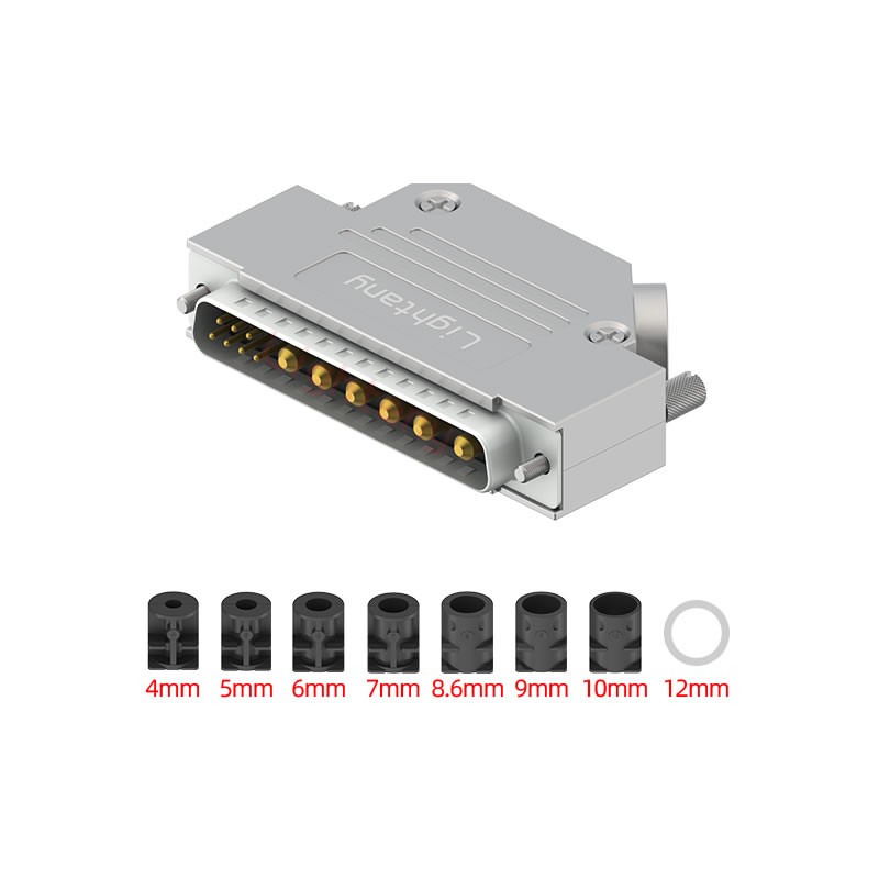 13W6B公短体焊线10A+37P金属外壳967斜出线4~12mm