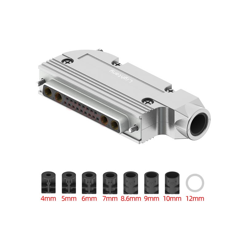 21W4母短体焊线40A+37P金属外壳951弯出线4~12mm