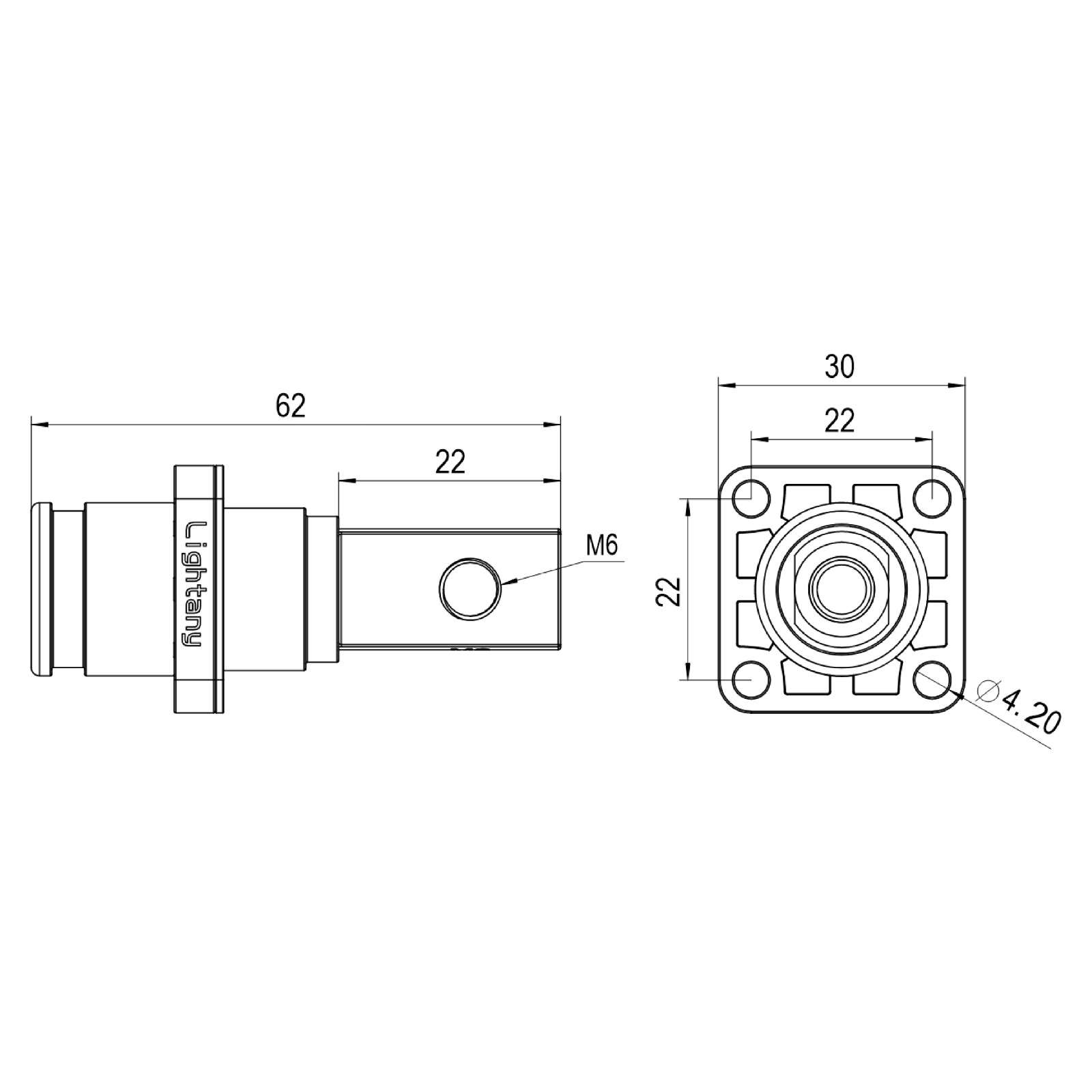 LTC08BS-M1BL铜排螺纹插座 120/150/200A 黑色