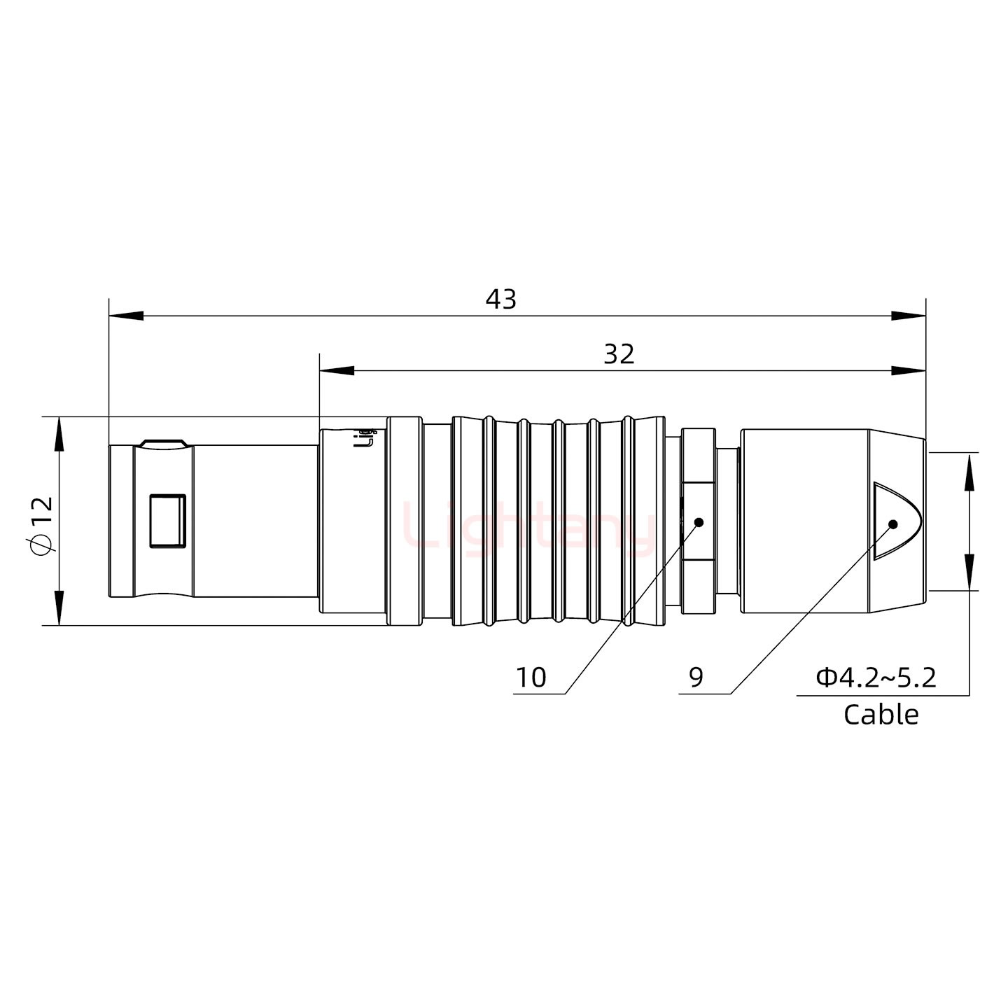 FGG.1B.016.CLAD52推拉自锁直式插头