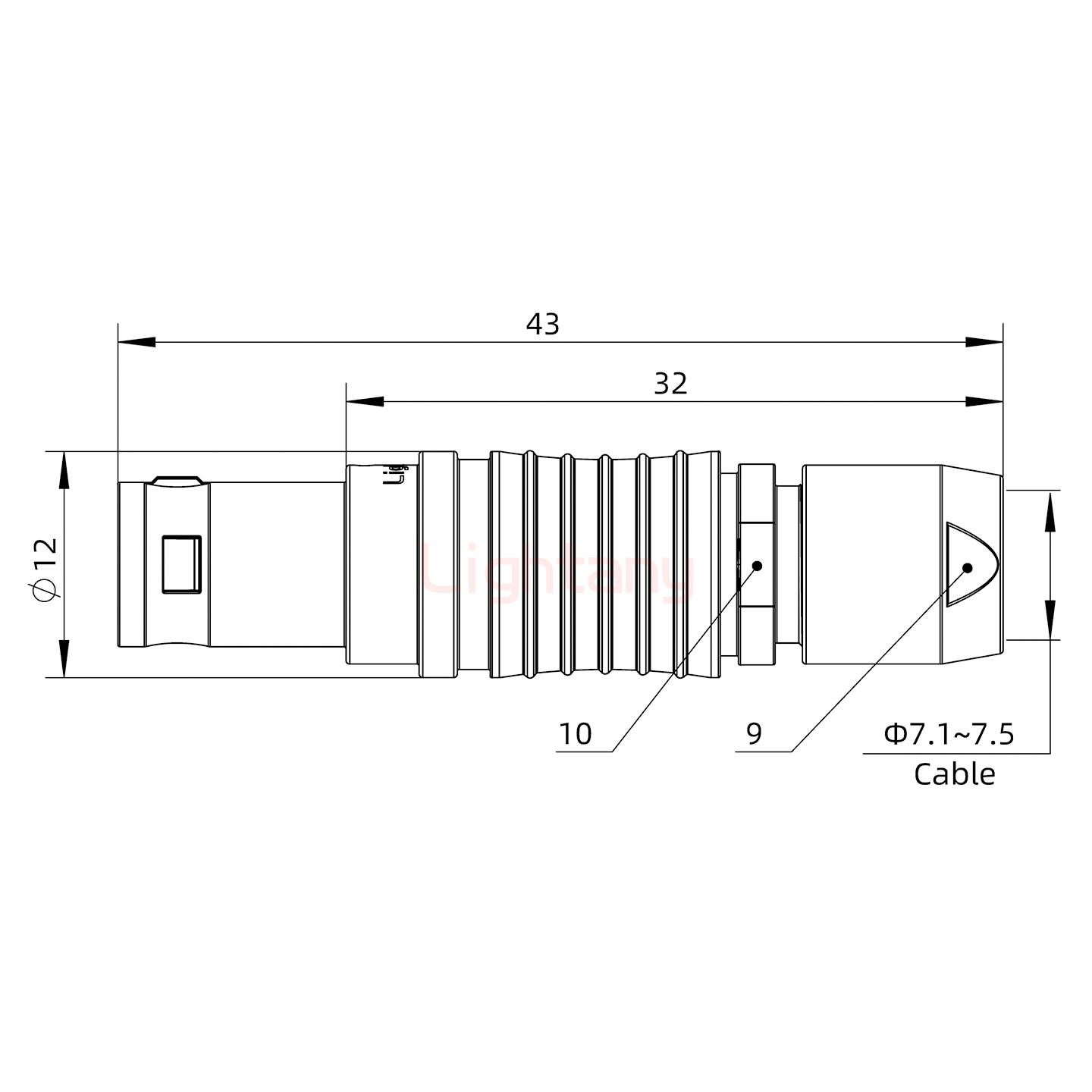 FGG.1B.004.CLAD76推拉自锁直式插头