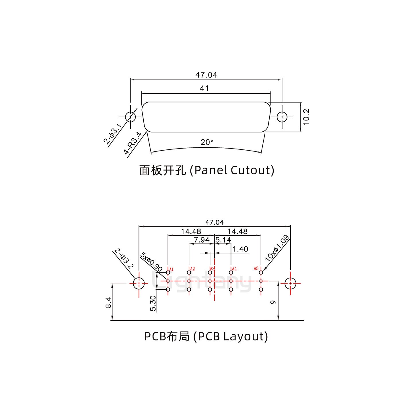 防水5W5公弯插板/铆支架/锁螺丝/射频同轴50欧姆