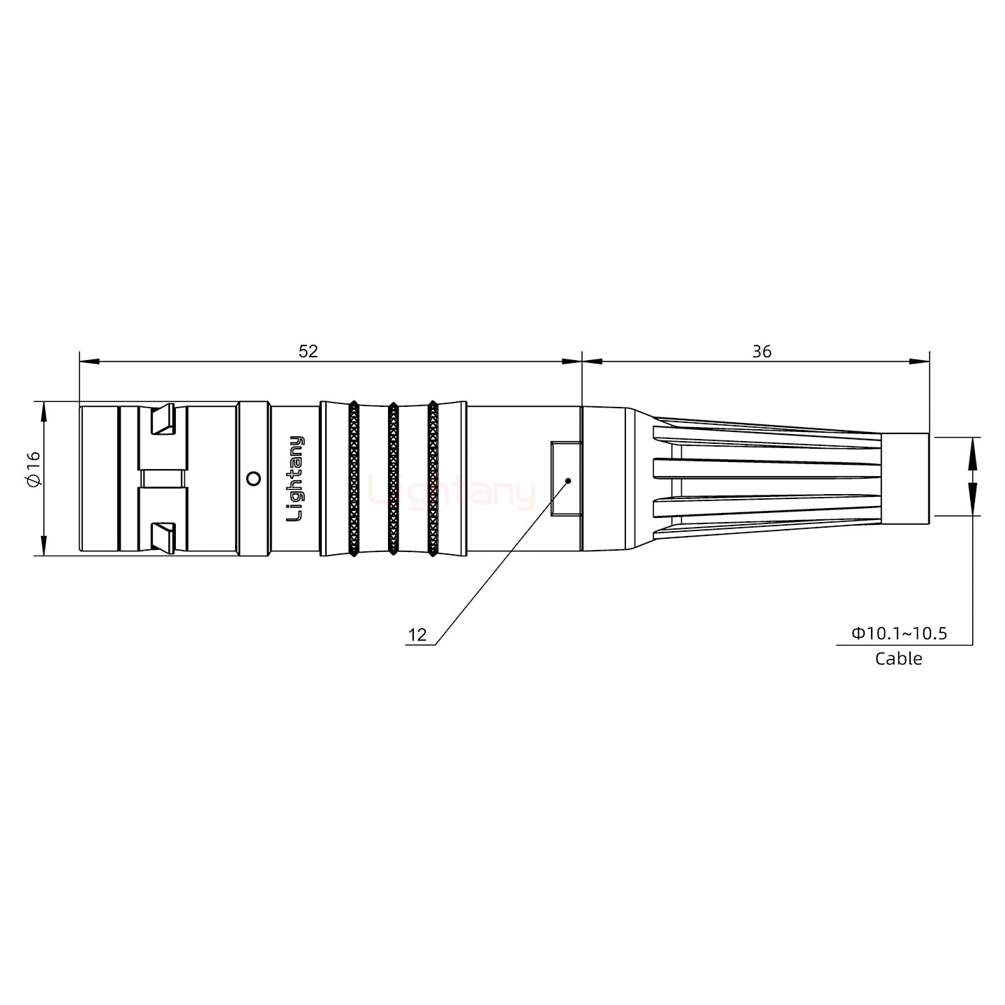 FGG.2K.026.CLAK11Z推拉自锁带护套直式插头