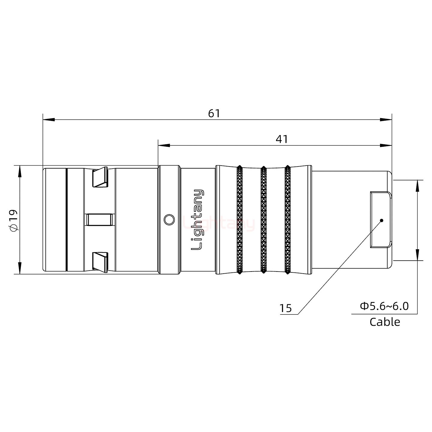 FGG.3K.014.CLAC60推拉自锁直式插头
