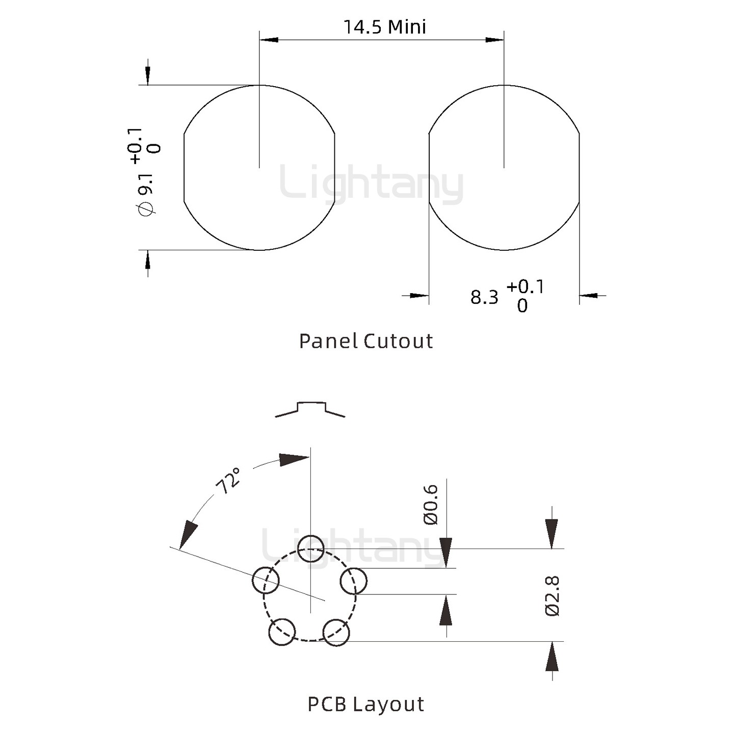 ECG.0B.005.CLN推拉自锁双螺母插座 直插板