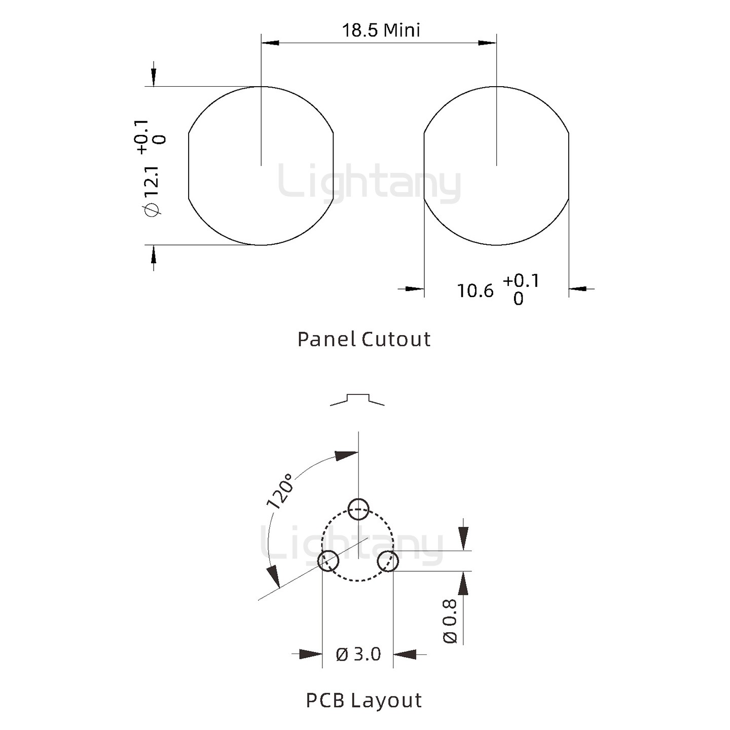 ECG.1B.003.CLN推拉自锁双螺母插座 直插板