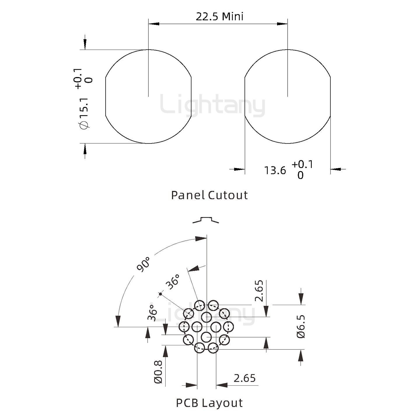 ECG.2B.014.CLN双螺母插座 直插板