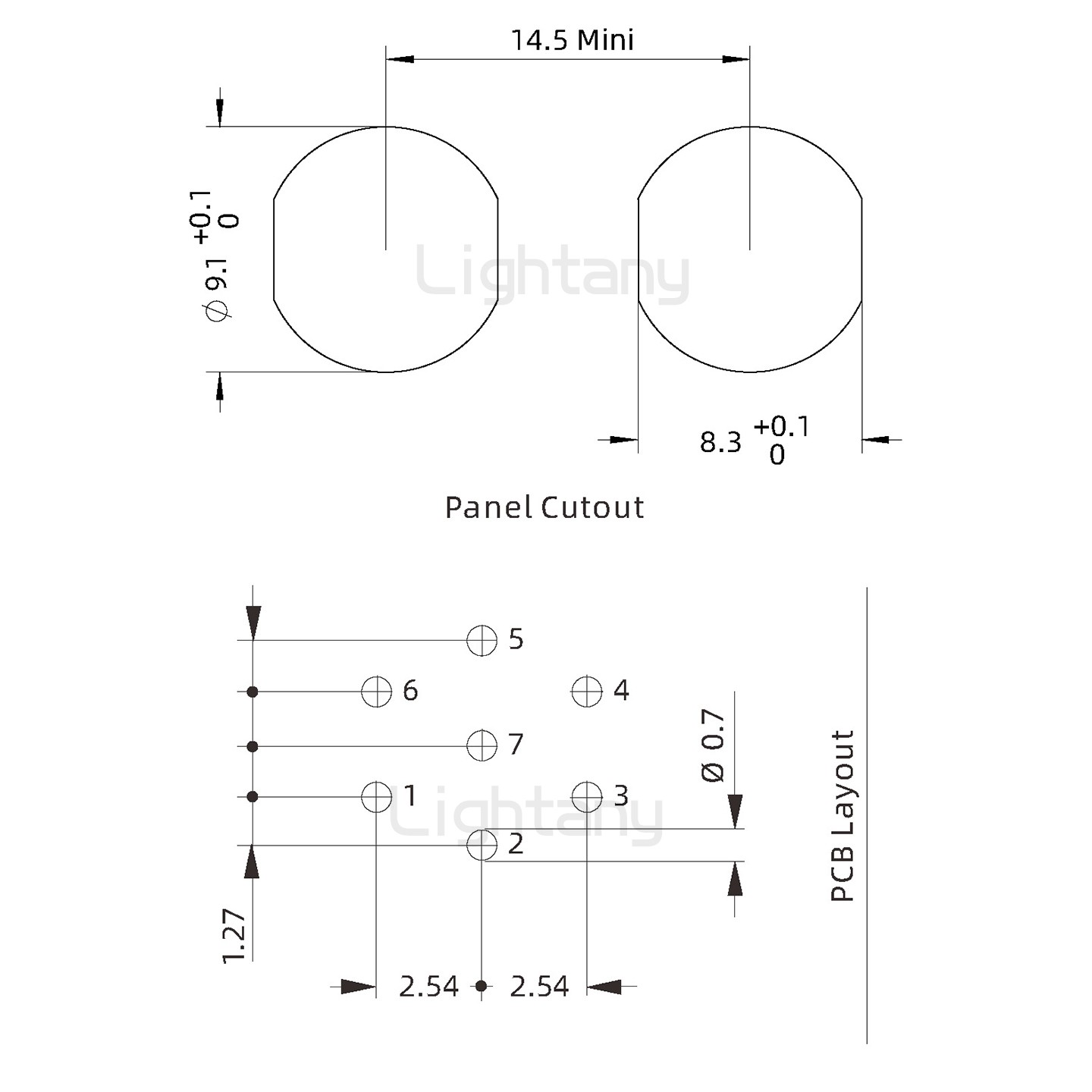 ECG.0B.007.CLV推拉自锁双螺母插座 弯插板