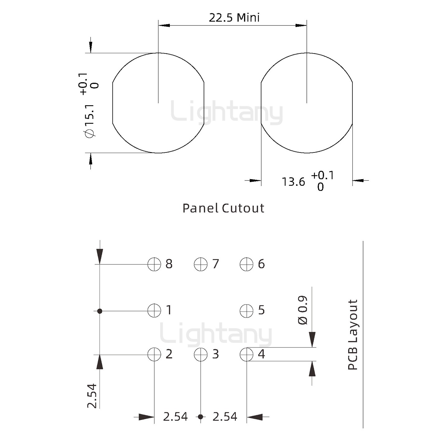 ECG.2B.008.CLV双螺母插座 弯插板
