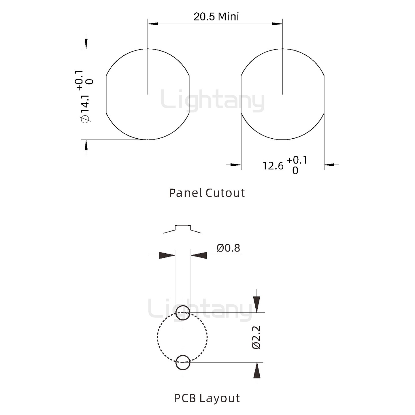 EEG.0K.002.CLN推拉自锁前螺母插座 PCB直插板