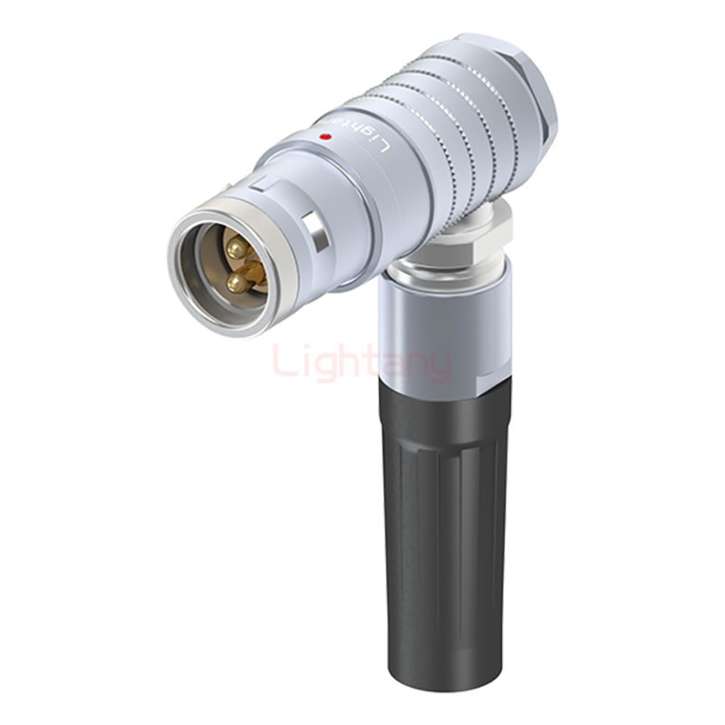 FHG.3K.002.CLAK13Z推拉自锁带护套弯式插头