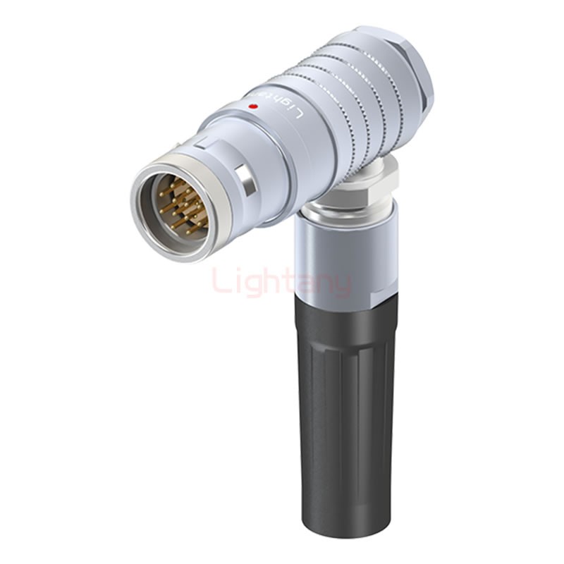 FHG.3K.012.CLAK14Z推拉自锁带护套弯式插头