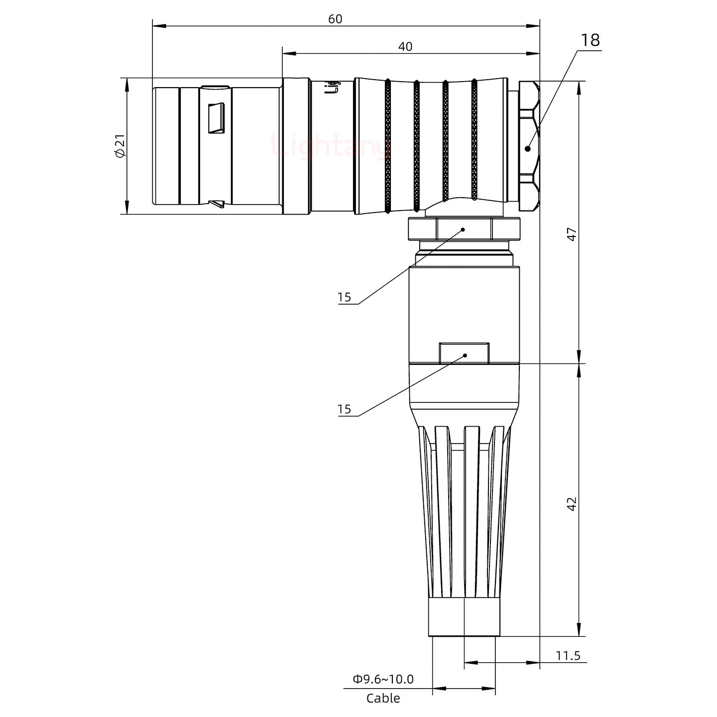 FHG.3K.012.CLAC10Z推拉自锁带护套弯式插头
