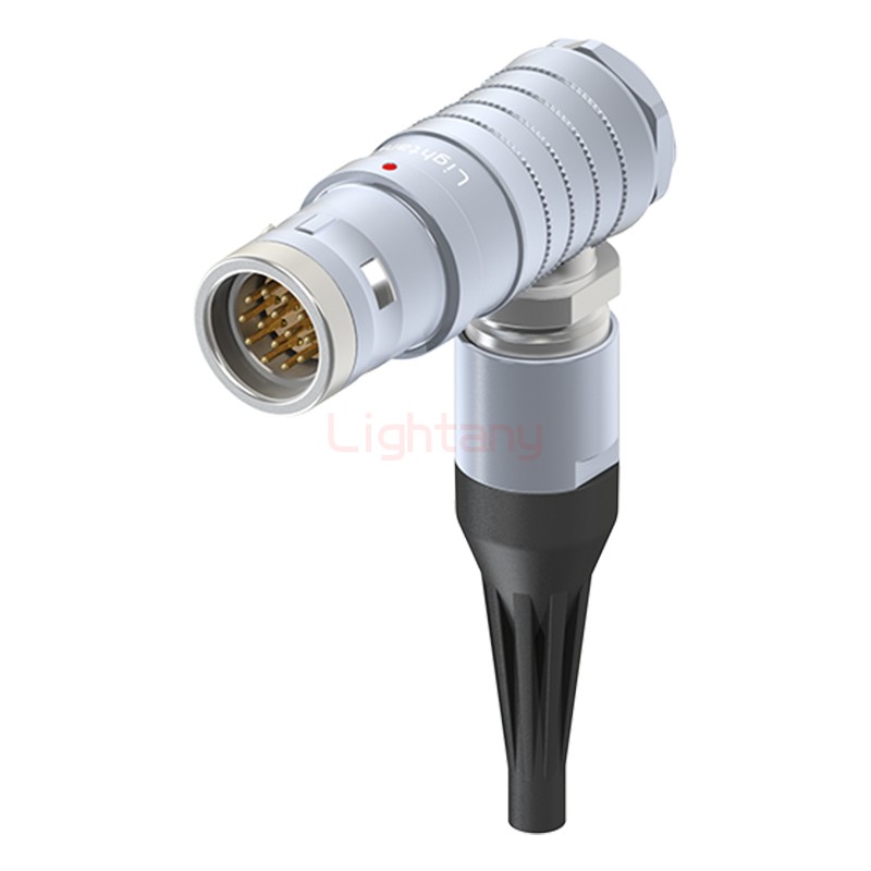 FHG.3K.014.CLAC40Z推拉自锁带护套弯式插头