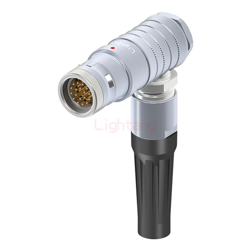 FHG.3K.018.CLAC10Z推拉自锁带护套弯式插头