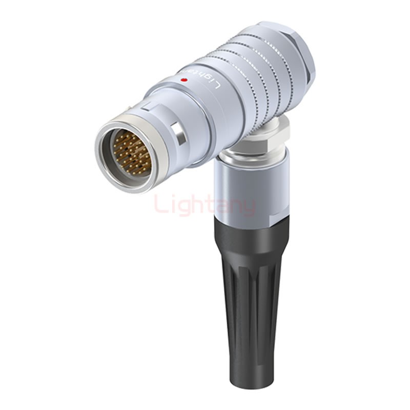 FHG.3K.030.CLAC80Z推拉自锁带护套弯式插头