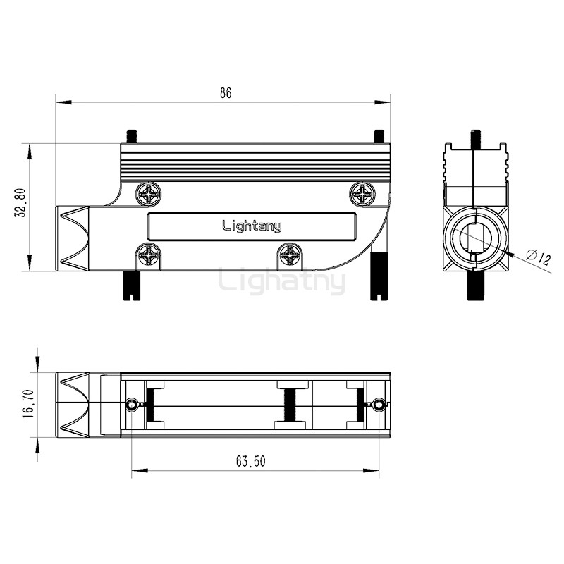 951-37P-D-SUB金属外壳-弯出线4~12mm