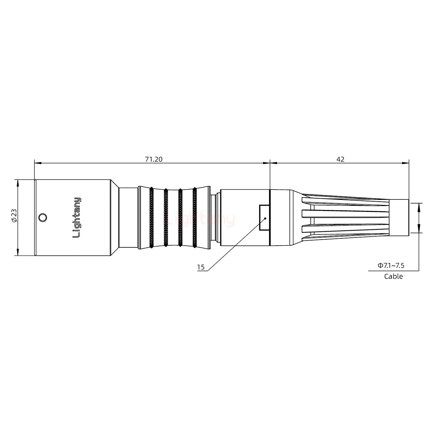 PHG.3K.005.CLLC75Z推拉自锁带护套浮动插座