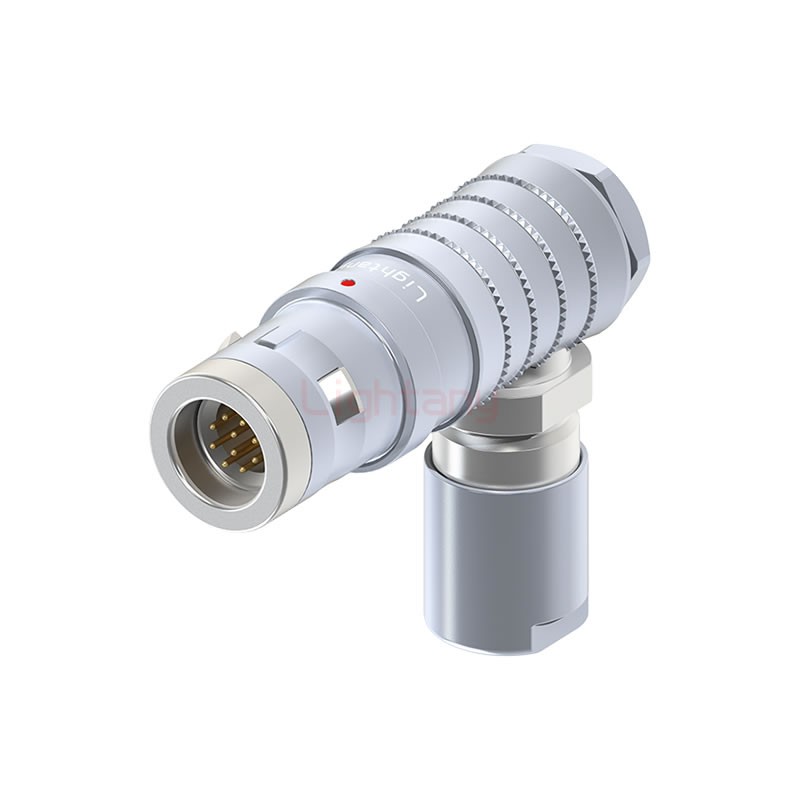 FHG.1K.010.CLAK75推拉自锁弯式插头	